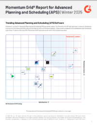 Momentum Grid Report for Advanced Planning and Scheduling (APS)